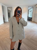 Remade oversized blazer pied de poule light grey #09:09