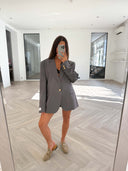 Remade oversized blazer grey #60:60