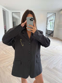 Remade oversized blazer dark grey #71:71