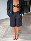 Remade oversized bermuda black #33:33