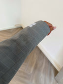 Remade oversized blazer tartan light grey/blue