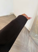 Remade oversized blazer striped brown #11:11