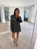 Remade oversized blazer grey #88:88