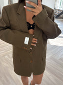 Remade oversized blazer tartan brown #31:31