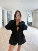 Remade oversized blazer black #02:02