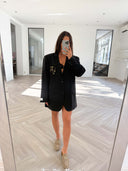 Remade oversized blazer striped anthracite #10:10