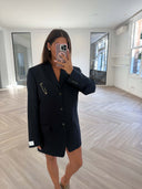 Remade oversized blazer striped navy #44:44
