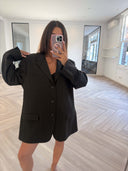Remade oversized blazer tartan brown #02:02