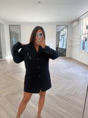 Remade oversized blazer striped navy #44:44