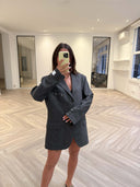 Remade oversized blazer striped grey #31:31