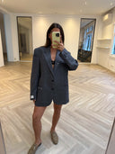 Remade oversized blazer pied de poule grey/navy #22:22