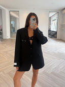 Remade oversized blazer striped black #33:33