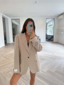Remade oversized blazer beige #12:12