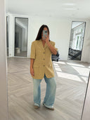 Remade oversized blazer tartan yellow #89:89
