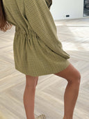 Remade oversized blazer pied de poule beige/yellow #61:61