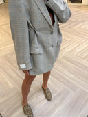 Remade oversized blazer tartan light grey/blue/beige #71:71