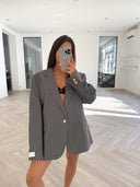 Remade oversized blazer grey #60:60