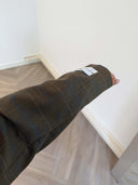 Remade oversized blazer tartan olive/blue #50:50