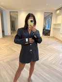 Remade oversized blazer mini pied de poule anthracite #18:18