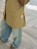 Remade oversized blazer tartan yellow #89:89