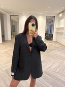 Remade oversized blazer anthracite/brown #22:22
