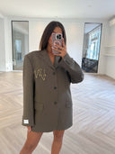 Remade oversized blazer taupe/brown #96:96