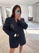 Remade oversized blazer navy #54:54