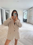 Remade oversized blazer beige #12:12