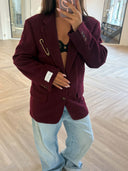 Remade oversized blazer burgundy #84:84