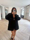 Remade oversized blazer striped black #33:33