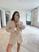 Remade oversized blazer beige #12:12