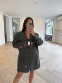 Remade oversized blazer dark grey #39:39