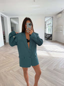 Remade oversized blazer petrol green #62:62