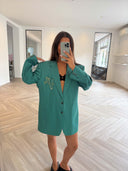 Remade oversized blazer green #50:50