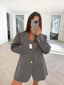 Remade oversized blazer grey #60:60