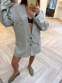 Remade oversized blazer light grey/green #27:27