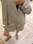Remade oversized blazer mini checks beige/blue/green/bordeaux #65:65