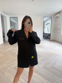 Remade oversized blazer tartan anthracite #11:11