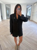 Remade oversized blazer striped anthracite #10:10