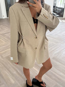 Remade oversized blazer beige #55:55