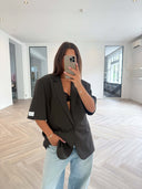 Remade oversized blazer brown #55:55