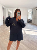 Remade oversized blazer navy #54:54