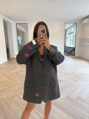 Remade oversized blazer dark grey #39:39
