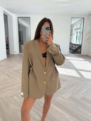 Remade oversized blazer mocha #88:88