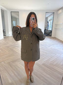 Remade oversized blazer taupe/brown #96:96