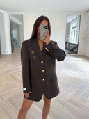 Remade oversized blazer brown #85:85