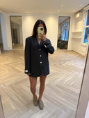 Remade oversized blazer mini pied de poule anthracite #18:18
