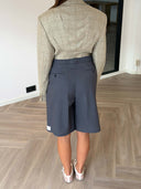 Remade oversized bermuda striped grey/blue #08:08