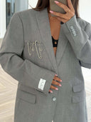 Remade oversized blazer light grey #25:25