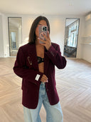 Remade oversized blazer burgundy #84:84